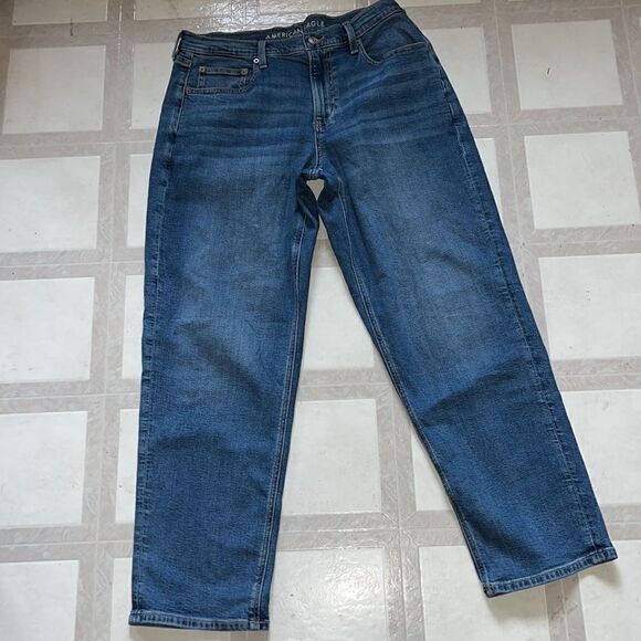 EXCELLENT CONDITION WOMEN’S SIZE 14 AMERICAN EAGLE STRETCH 90’S STRAIGHT JEANS - Picture 6 of 6